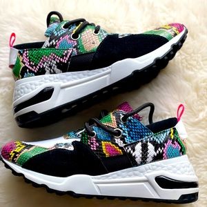 Steve Madden Cliff Snake Print Sneakers